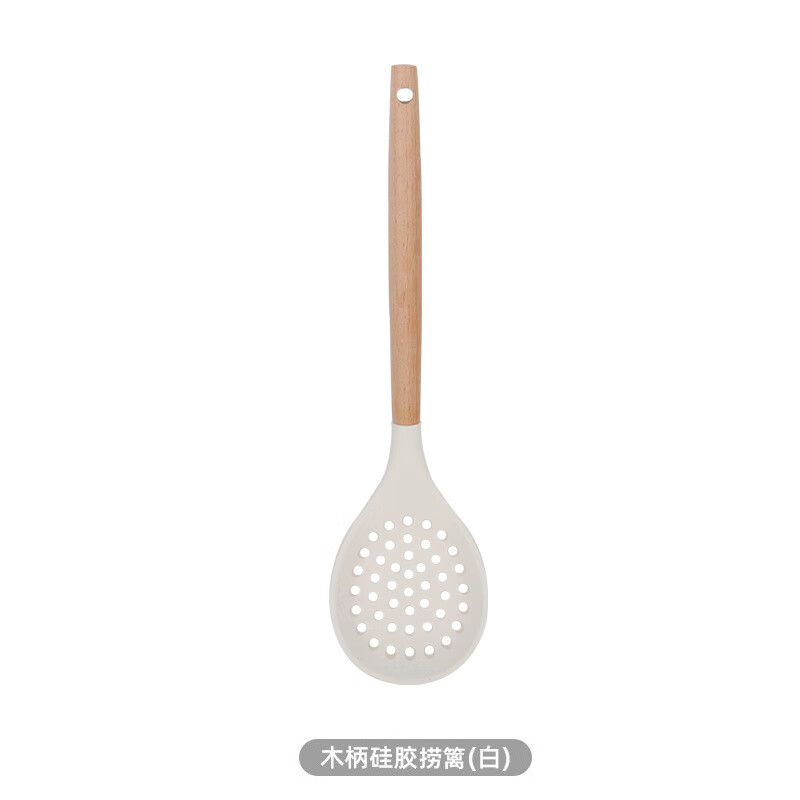 【精选好物】现货木柄硅胶厨具三件套汤勺锅铲厨具套装不粘锅牛排 捞篱 京东折扣/优惠券