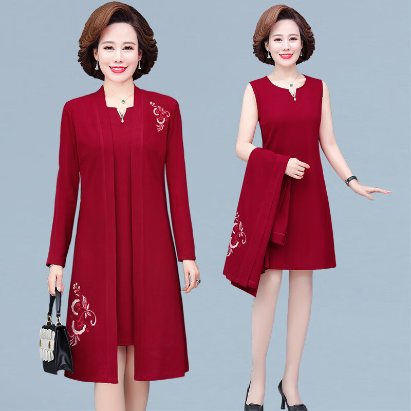 纤晟伊结婚父母穿的衣服丈母娘婚礼服套装准婆婆新婚妈妈装儿子婚宴装