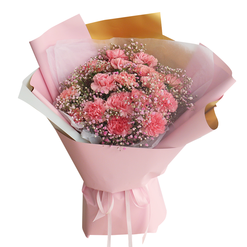幽客玉品鲜花速递11朵粉玫瑰花束生日礼物表白女友老婆闺蜜同城配送 19朵戴安娜花束