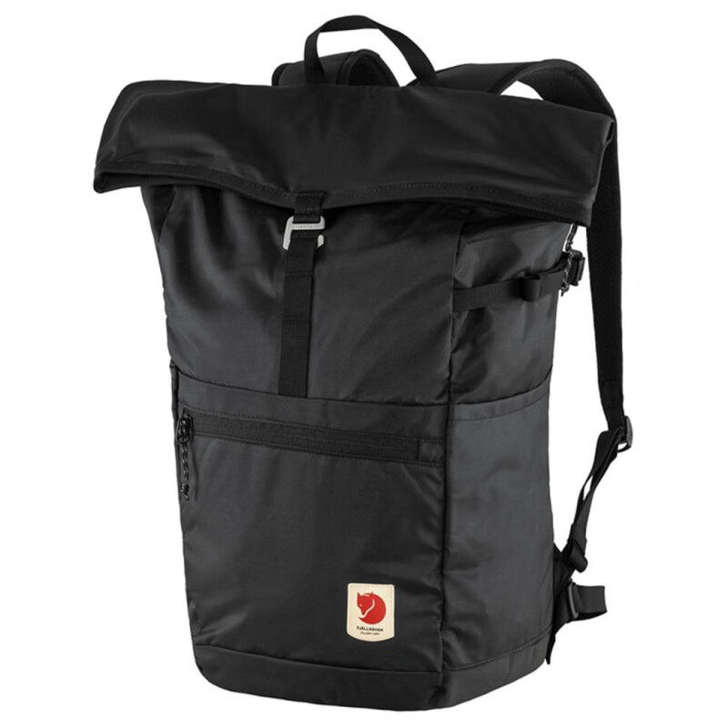 北极狐(fjallraven)徽标 尼龙布 背包双肩包 常规 男女款情侣款 黑色