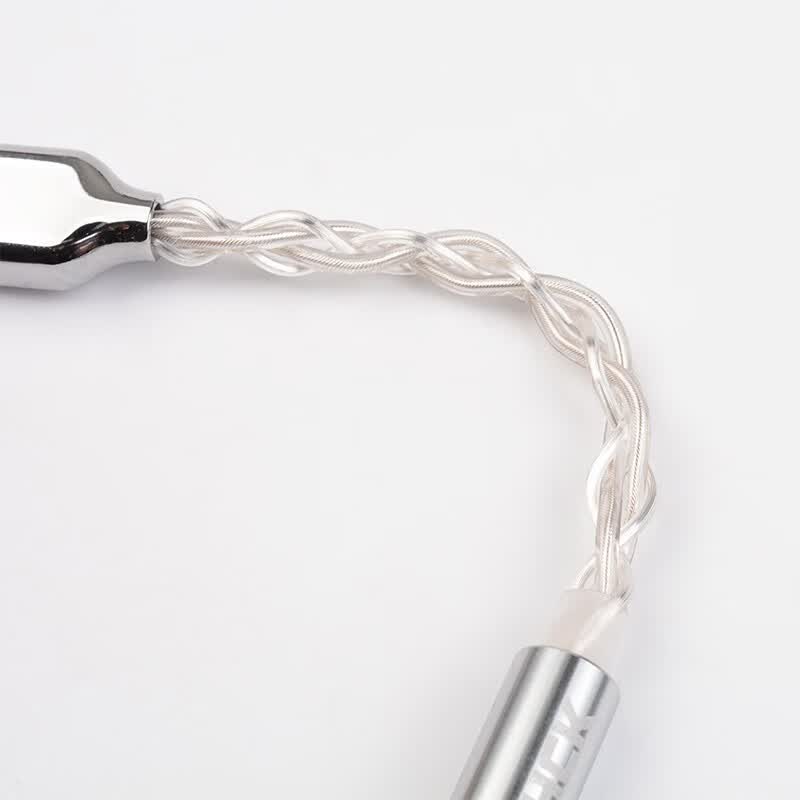 NICEHCK转接线适用于苹果Lightning安卓TypeC原道HiFi小尾巴DAC转接头解码耳放 Lightning转4.4mm 8股纯银
