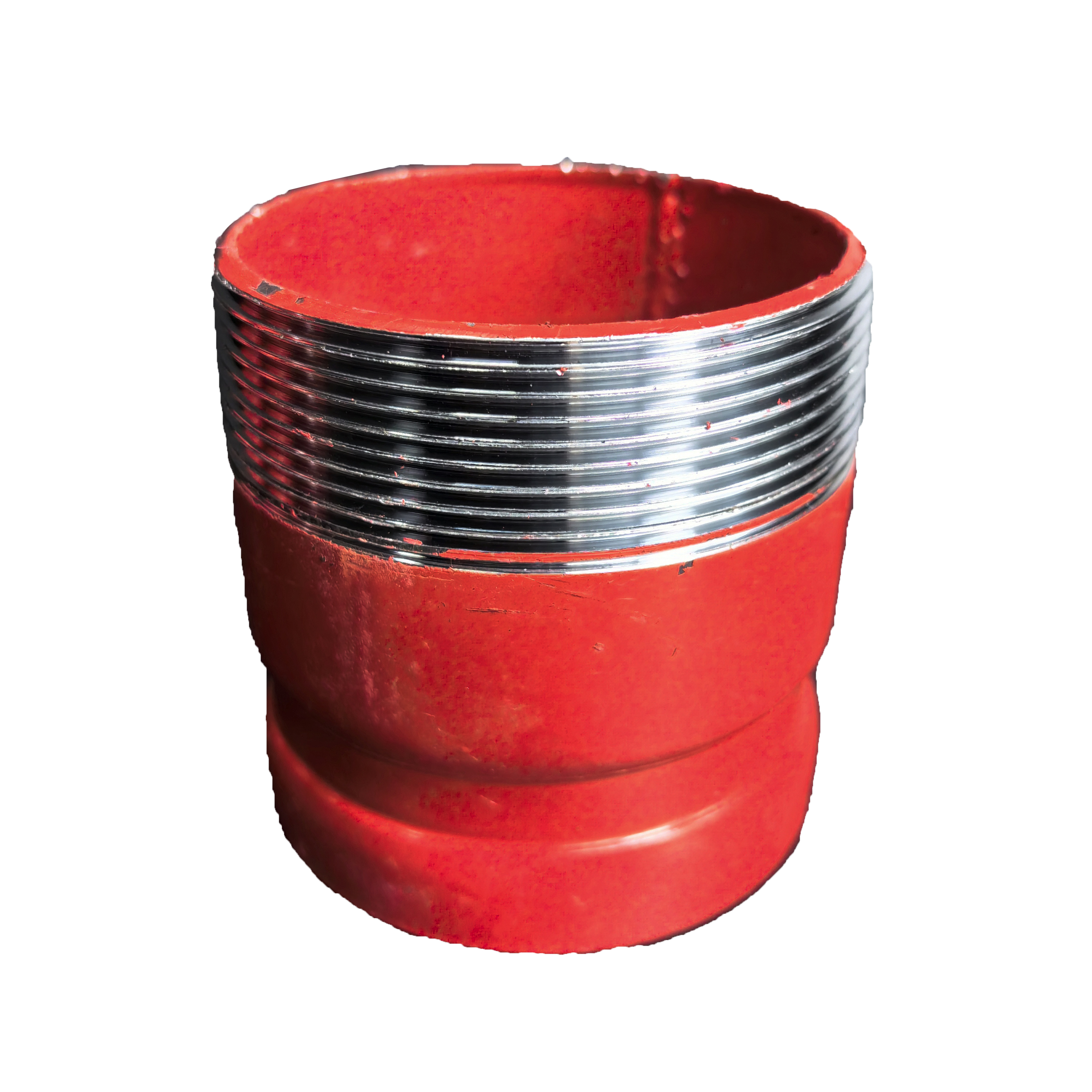 适之消防沟槽转换丝扣接头dn65直接消防栓76沟槽变螺纹接头内外丝配件