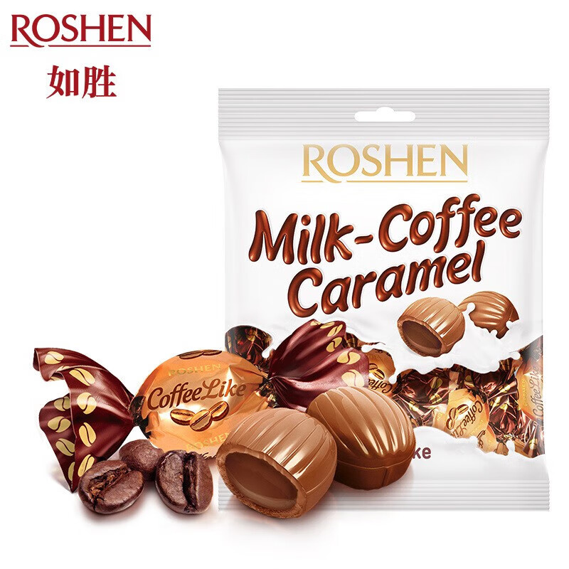 如胜乌克兰原装进口 咖啡味夹心奶糖糖果1000g 1袋*1000g