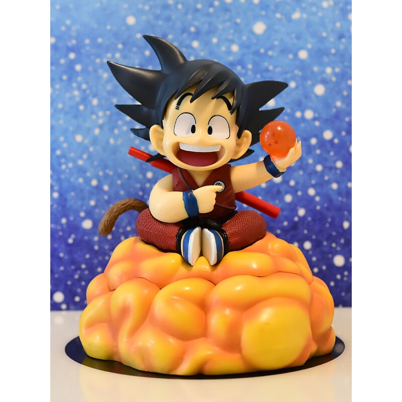 裕臻小悟空坐云七龙珠模型摆件祖国公仔q版漫画球筋斗云玩偶礼物 跟斗