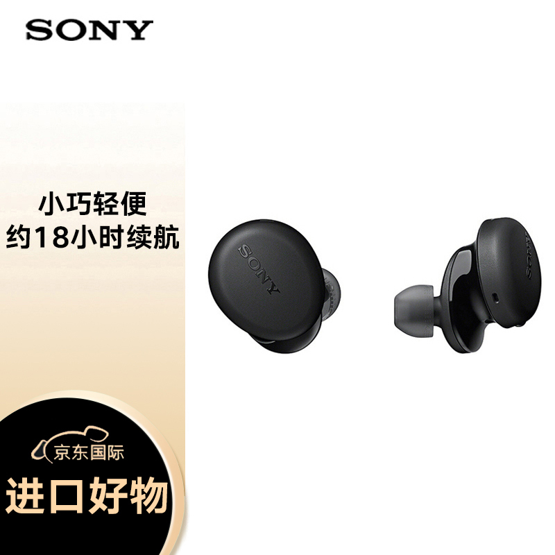 索尼（SONY）WF-XB700 重低音真无线耳机 IPX4防水防汗 智能操控 黑色