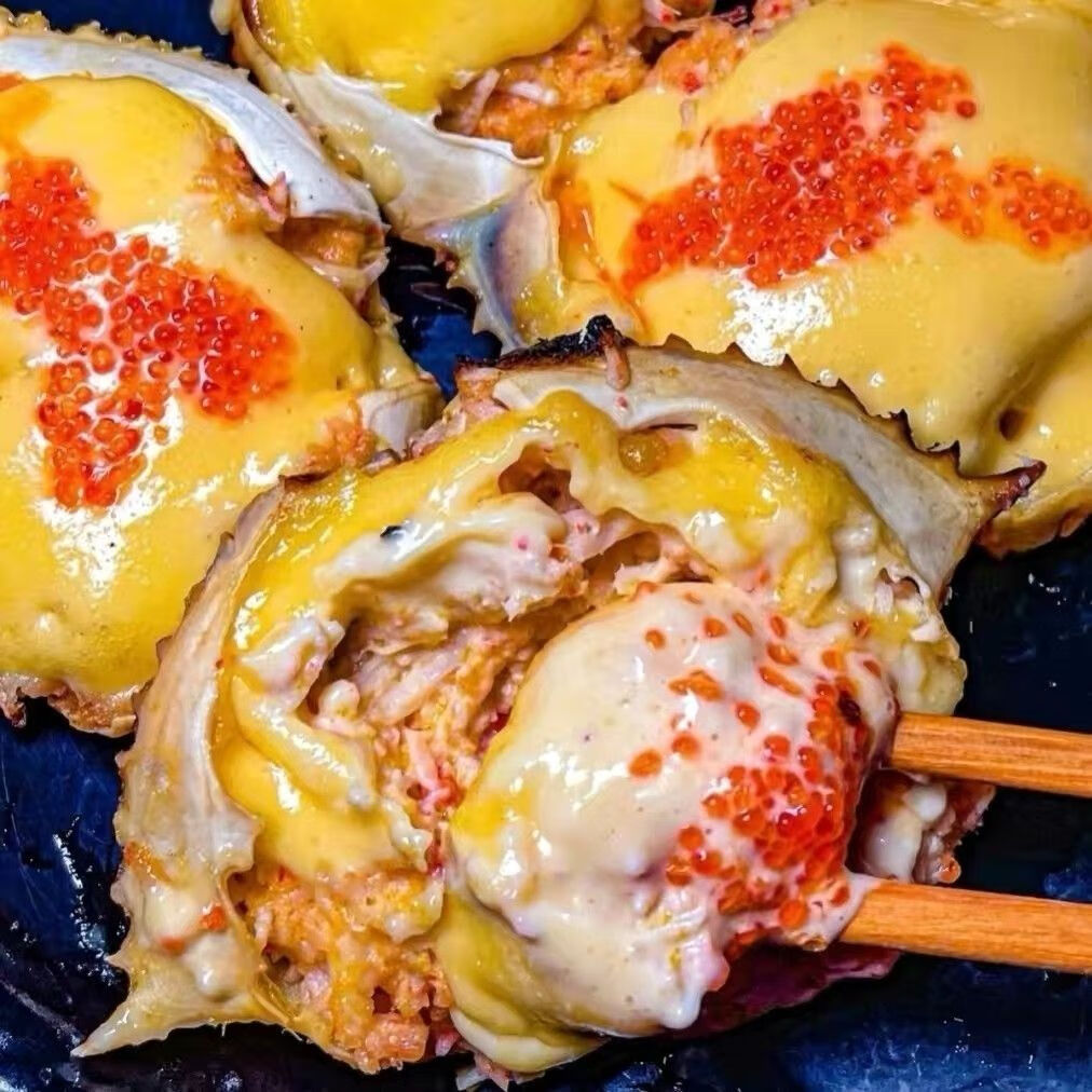 雪蟹宝芝士焗蟹宝蟹宝纯肉日料烧烤半成品螃蟹蟹腿肉蟹膏 芝士焗蟹煲