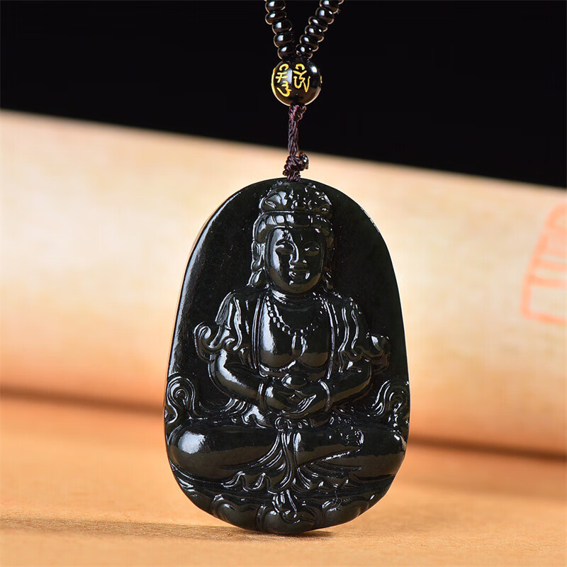 虎薇精致和田玉青玉观音吊坠挂件男女款 送礼推荐