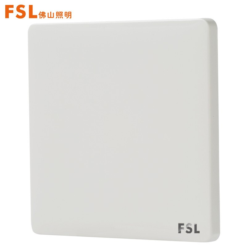 佛山照明(fsl)86型墙壁开关插座暗装空白面板f31系列 白色 空白面板