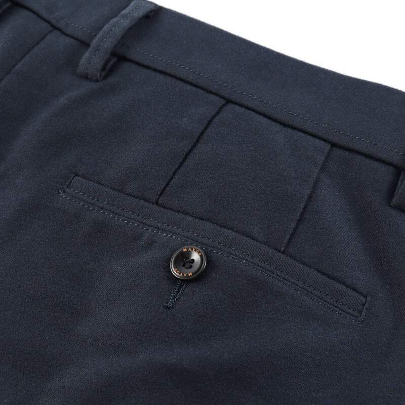 MAYOR男装 绒感面料蓝色休闲长裤 蓝色 38 (185/94A)