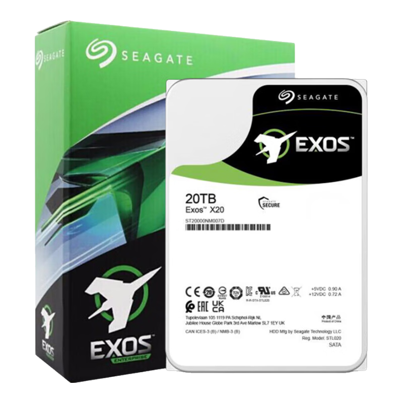 ϣݣSEAGATEҵӲ 20TB 256MB 7200RPM CMRֱ SATA ϣExos X20ϵ ӲST20000NM007D