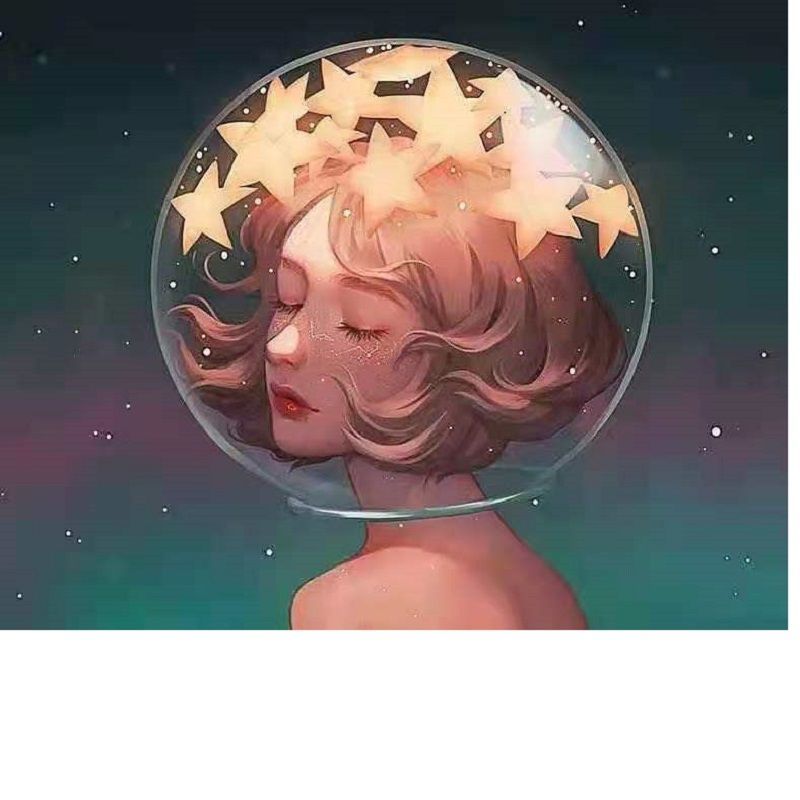 恒几 diy数字油画动漫风景人物填色画手工数字画填充油彩画减压装饰画