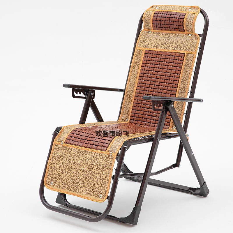 折叠躺椅 躺椅午休躺椅折叠午休家用成人结实靠背午睡椅子麻将竹椅多