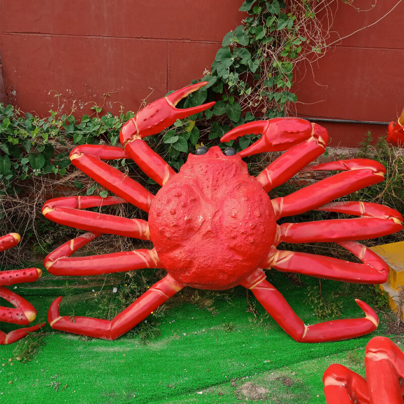 瀛乐 仿真海洋生物螃蟹雕塑海洋馆摆件水产店饭店门头美陈树脂雕塑摆
