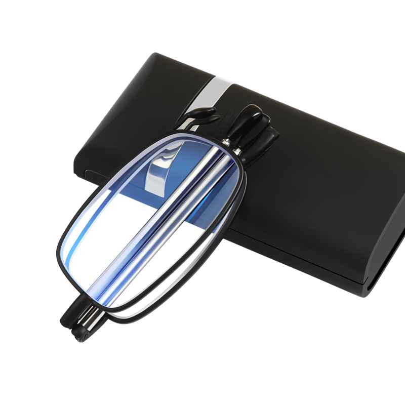 百亿补贴:普先生防蓝光老花镜男女折叠便携进口老年人老花眼镜黑色100度(40-49岁)116.9元