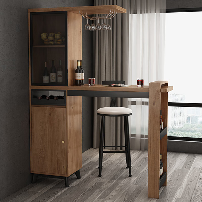 孟坤小吧台北欧靠墙吧台玄关柜简约现代客厅柜厨房桌椅家用酒吧 吧台