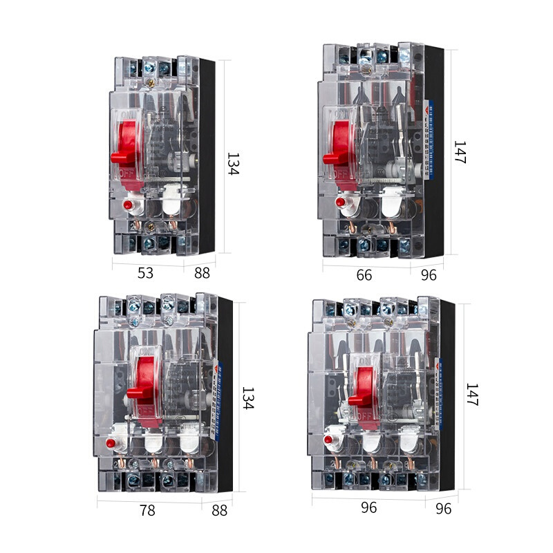 dz15透明塑壳断路器100/390 40/290 40a63a100a空气开关 2p 32a