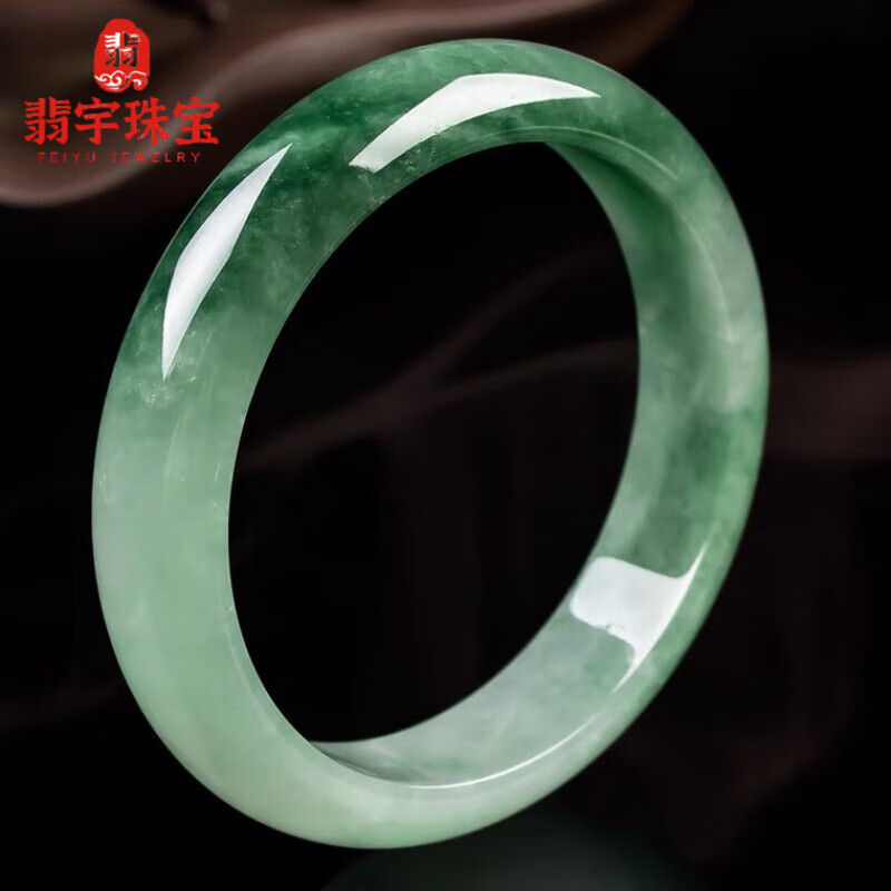 翡宇【专注高品质】玉手镯翠玉色君缘翡翠镯翡翠手镯冰糯种缅甸玉翠色