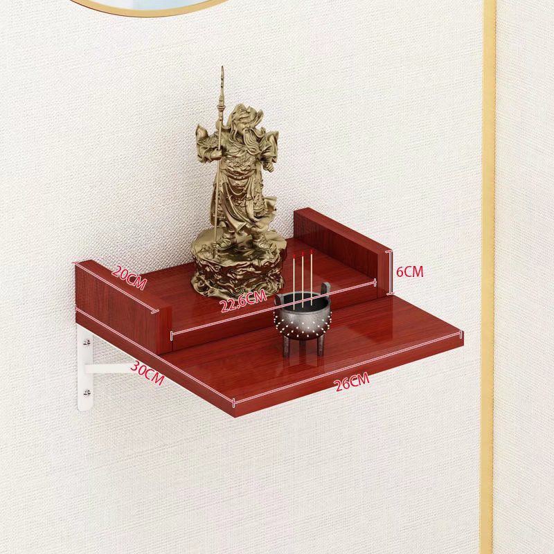 墙壁上的神架 香炉架子挂墙免打孔壁挂式香炉架神台架墙上供佛架 柚木