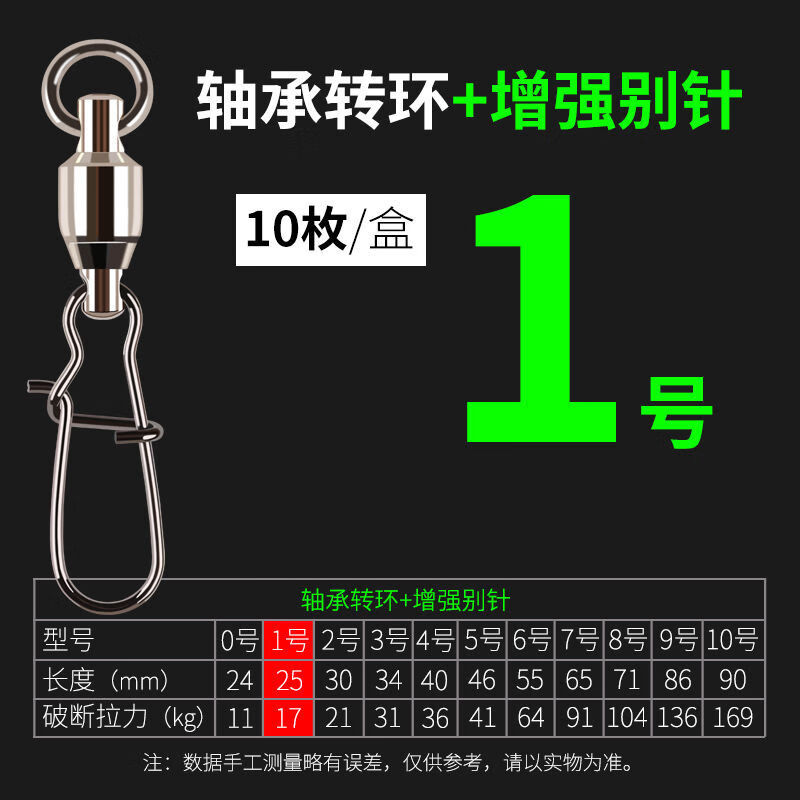 TULX连接器钓鱼八字环强拉力别针快速路亚不锈钢轴承海钓 8字环 不锈钢轴承别针-3# 10枚装