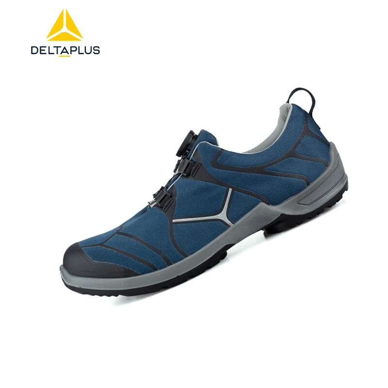 代尔塔 (deltaplus) 轻便旋钮劳保鞋 一键松紧 防砸防穿刺防静电安全