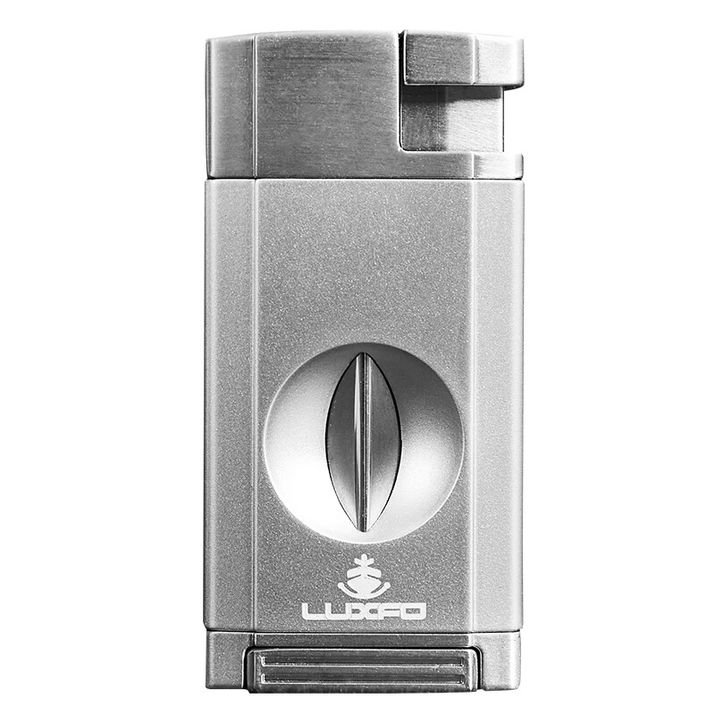 luxfo朗佑雪茄打火机防风充气双火直冲聚火蓝焰便携金属打火机v型雪茄