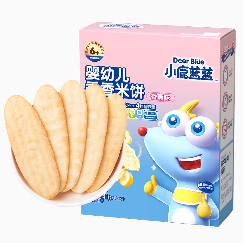 小鹿蓝蓝 宝宝米饼 香蕉味 宝宝零食儿童零食 营养磨牙 婴儿米饼41g高性价比高么？