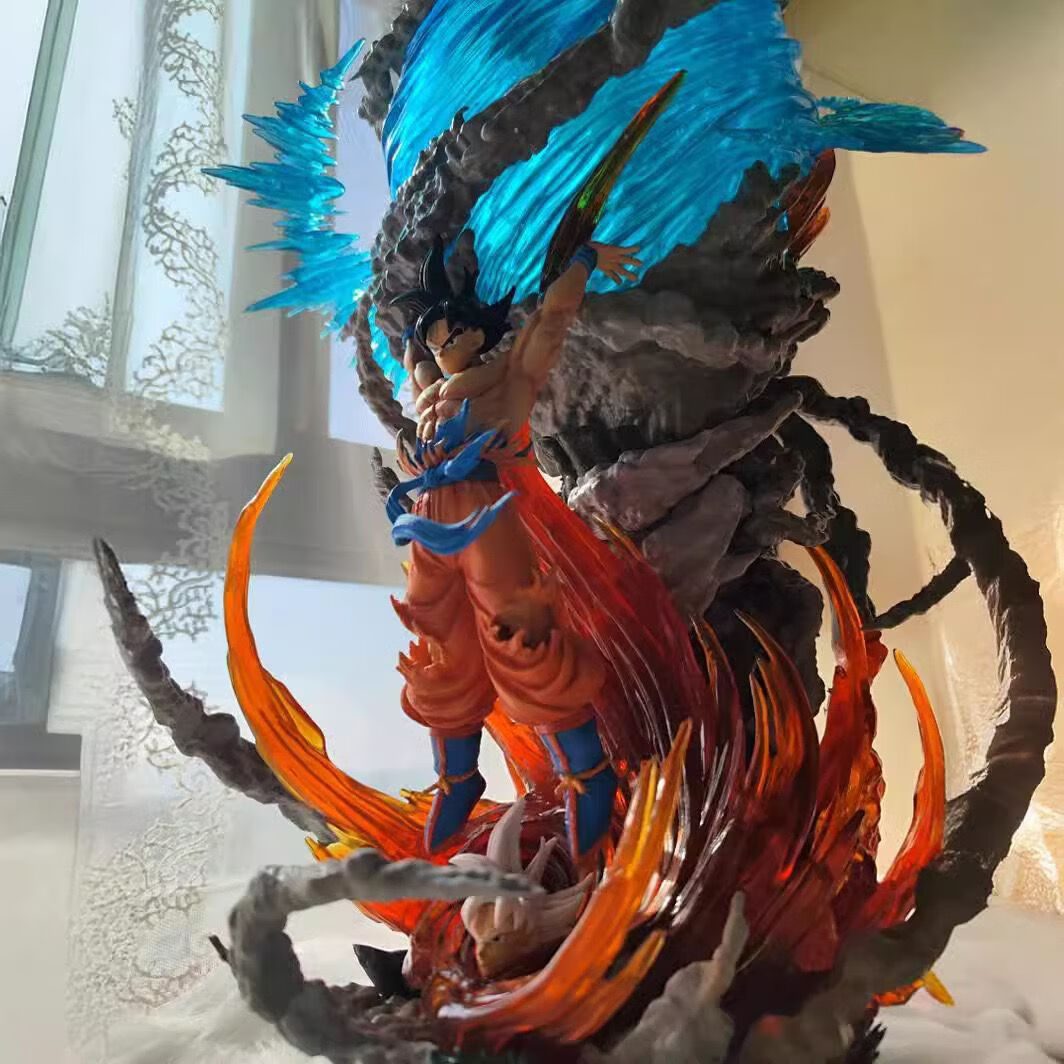 全款现货元气弹悟空七龙珠动漫60公分可发光双头雕手办祖国版