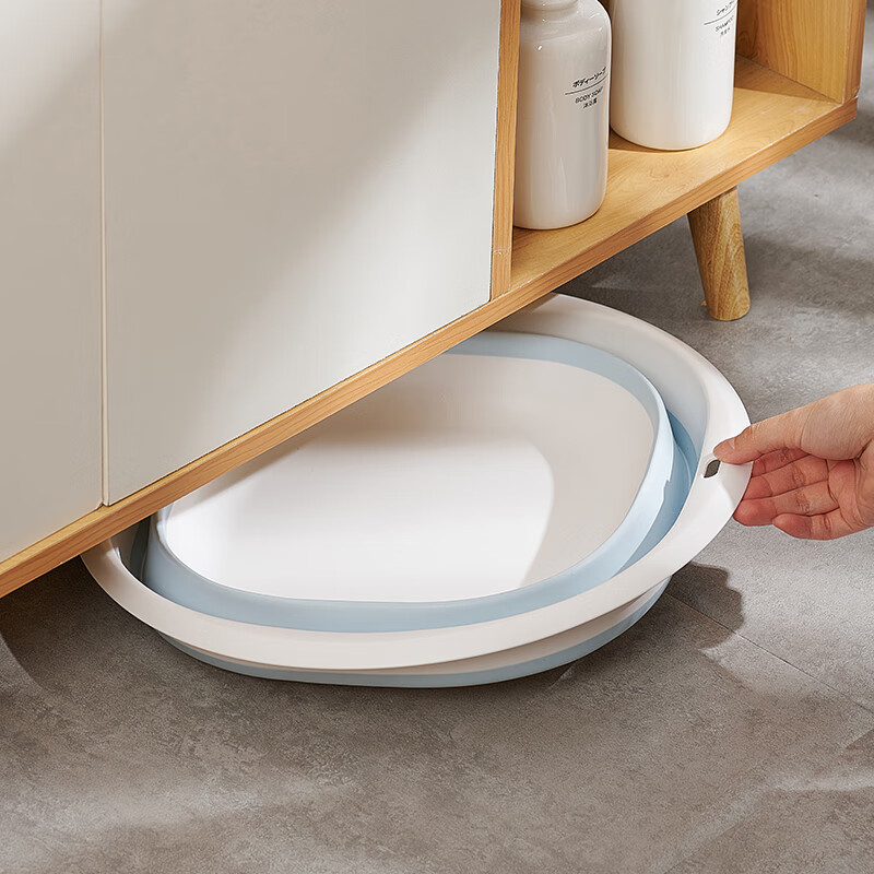 jaregoo折叠盆中号洗脸盆家用塑料盆子32.5cm便携式脸盆洗衣盆