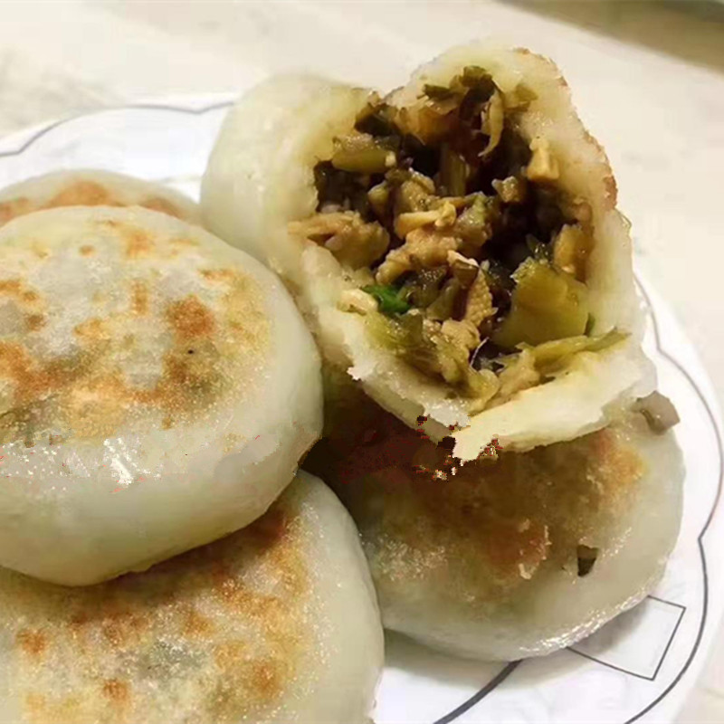 温州特产乐清本地咸饼咸菜饼糯米饼 传统糕点小吃6个顺丰发货 咸菜饼