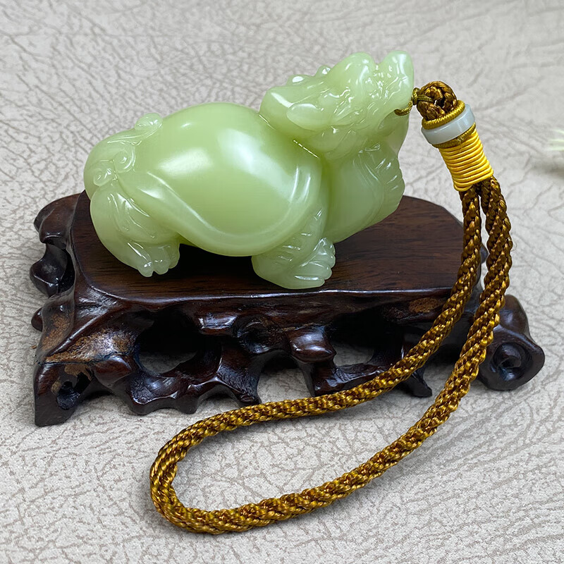 托托贴贴 手把件玉石 和田玉黄玉籽料龙龟男士玉石手玩文玩把玩件sn