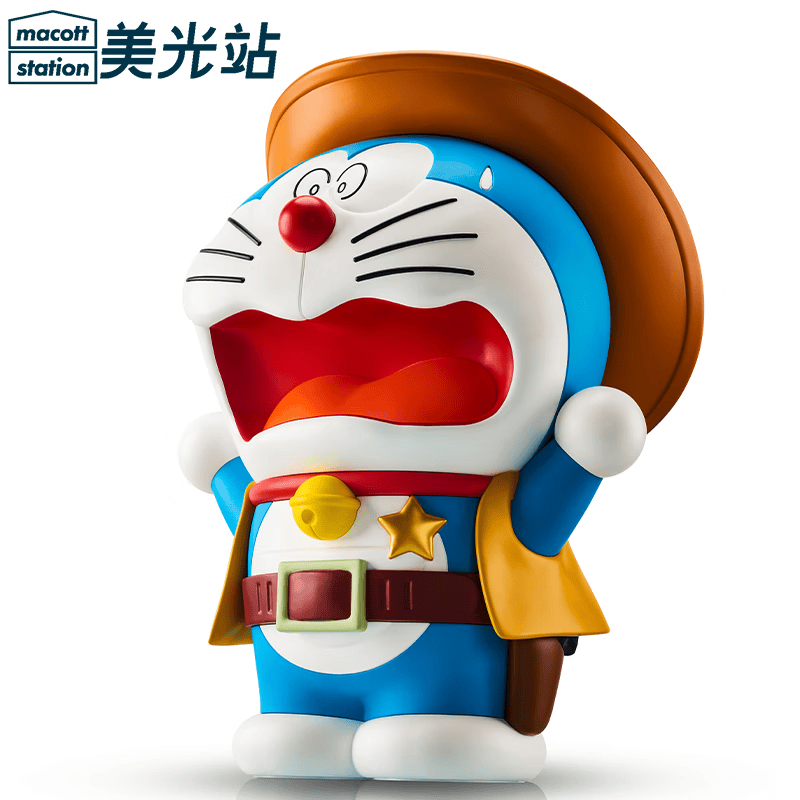 动漫周边手办潮玩公仔摆件礼物 哆啦a梦-西部牛仔