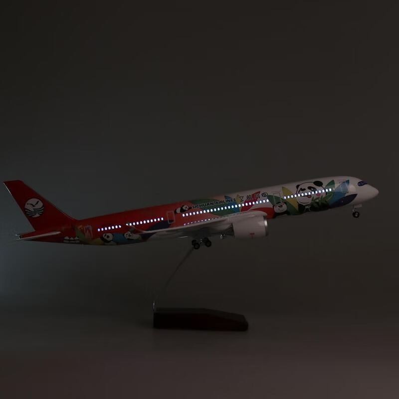 功斌四川航空熊猫涂装飞机空客a350客机国内民航川航仿真合金飞机模型