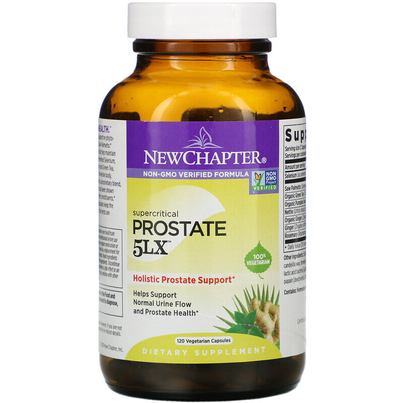 美国新章newchapterprostate5lx男士锯棕榈健康胶囊120粒 囊120粒