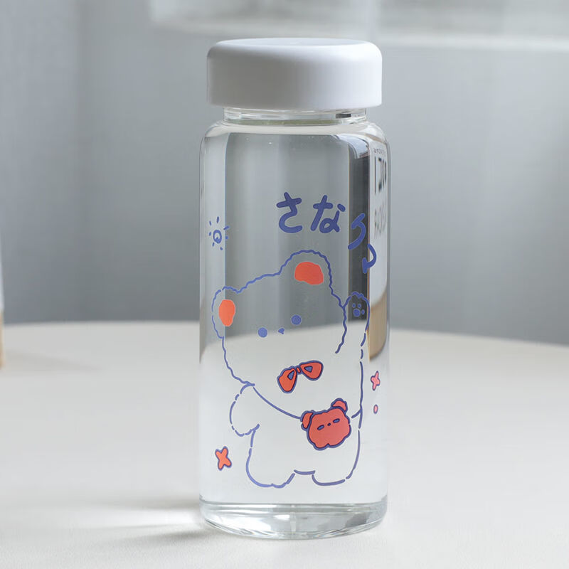 京闖网红可爱水杯玻璃杯女创意潮流小清新少女心便携学生韩版随手杯子