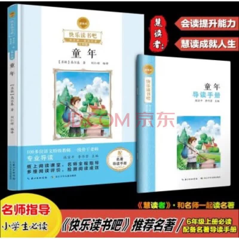正版慧读者快乐读书吧系列全科 六年级上册童年+手册 慧读者
