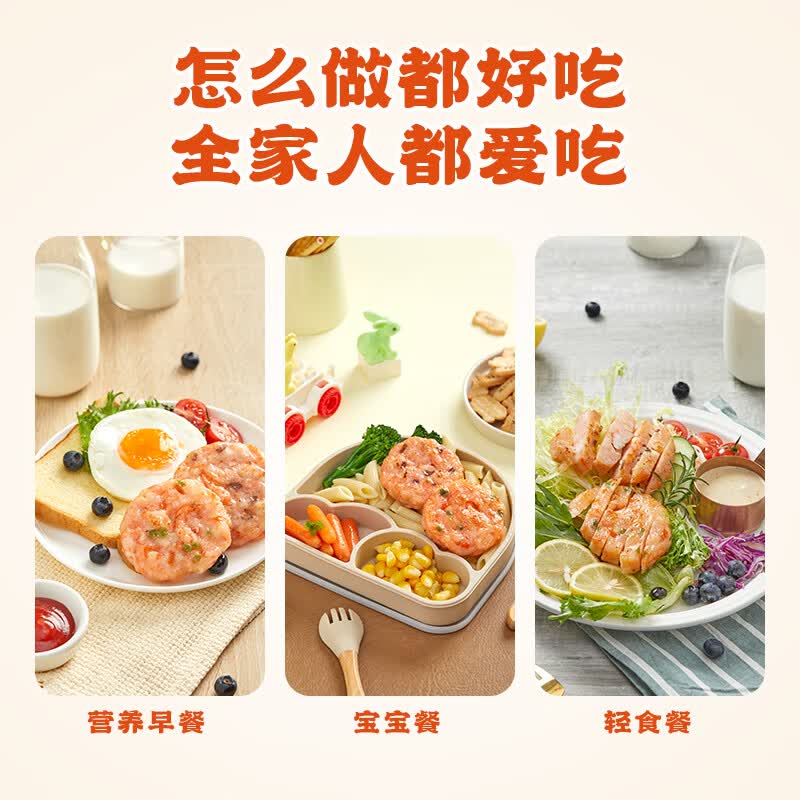 逮虾记奇妙能力系列黑松露虾排低脂儿童营养早餐半成品鲜虾饼海鲜预制菜 黑松露5袋(800g)