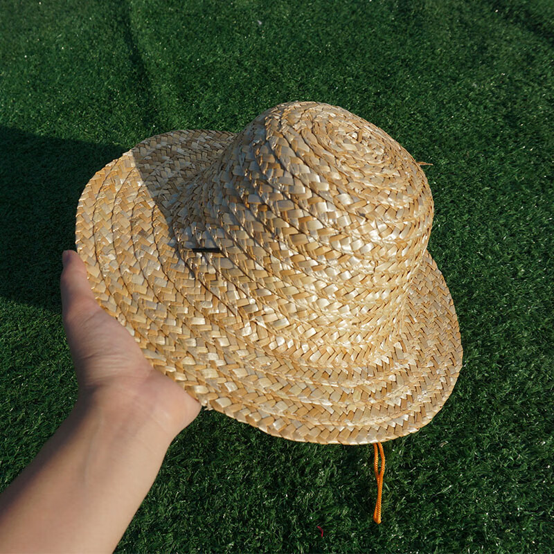 卡悠莱草帽遮阳帽男农民工农民工草帽夏季户外遮阳麦秆草帽子男沙滩帽