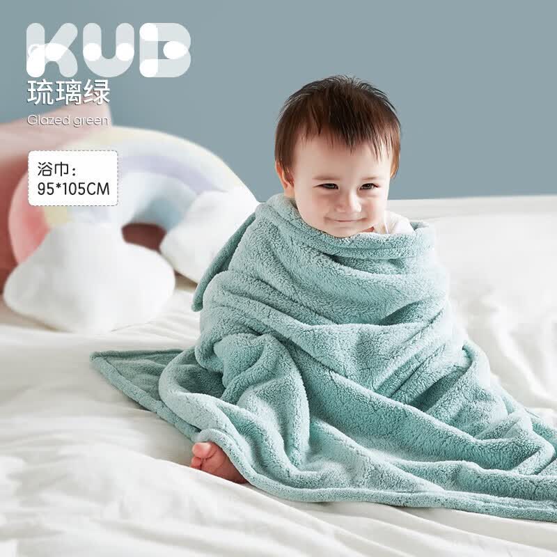 可优比（KUB）婴儿浴巾超柔吸水新生宝宝速干盖毯洗澡儿童毛巾被毛巾被-琉璃绿使用感如何?