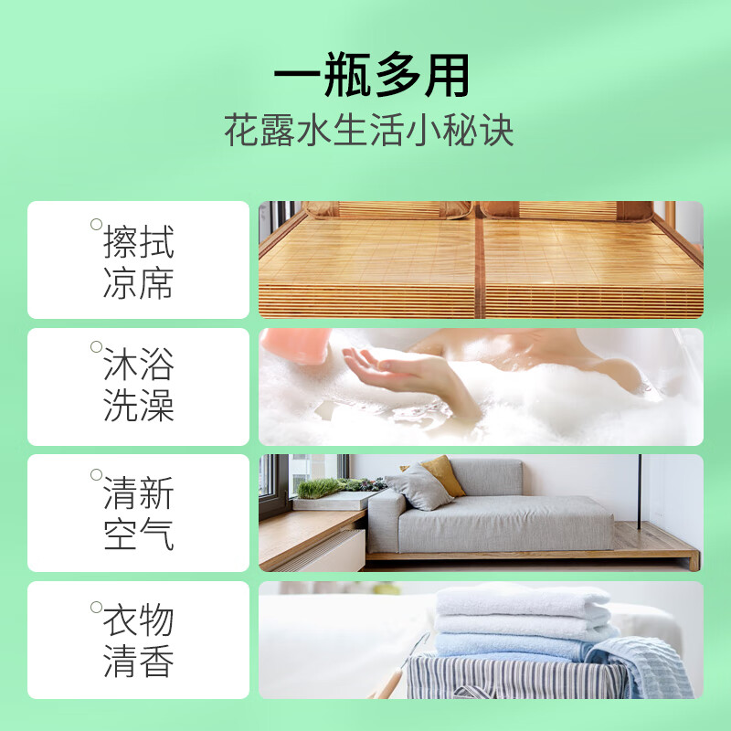 欧丽琦植物草本花露水喷雾夏季舒爽肌肤清新空气去异味户外便携全身可用 植物草本花露水200ml 10瓶装