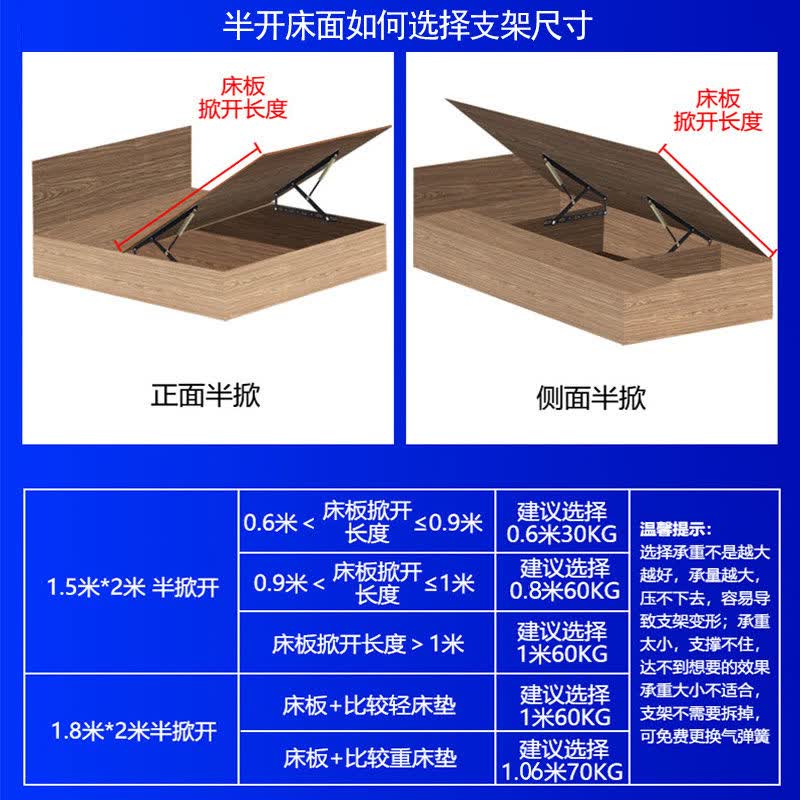 钧道汇榻榻米支架床用气压杆液压杆床箱举升器气动床支架榻榻米液压杆