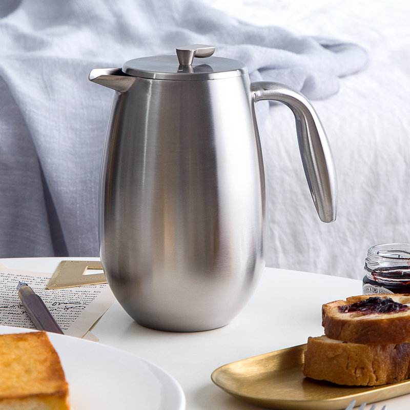 升级款bo1dum波顿法压壶350ml 隔热双层不锈钢手压咖啡壶哥伦比亚系列