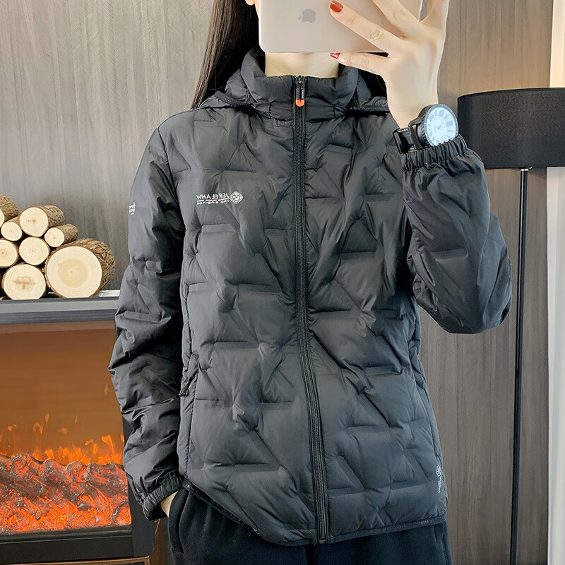 泰起2026年新款轻薄羽绒服女立领白鸭绒秋冬季上衣小个子短款休闲外套 中灰68517帽可脱卸 M