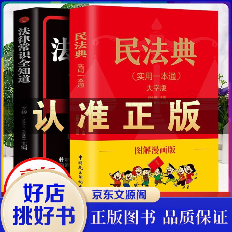 正版民法典漫画版中华人民共和国民法典实用一本通大字版图解漫画版+法律常识全知道