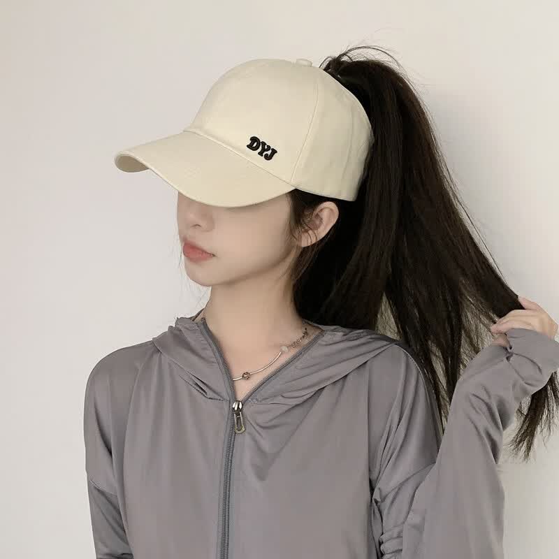 离境天可以扎辫子帽子女露马尾帽子高马尾棒球帽女夏季遮阳防晒空顶