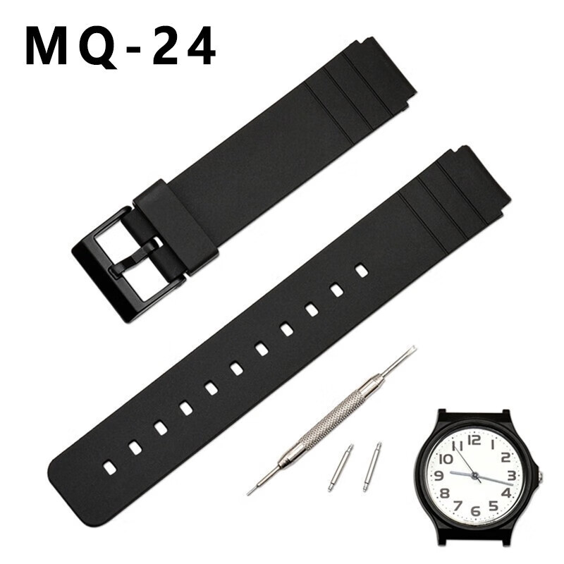 优伦诗适用卡西欧表带mq-24/58/104/71/76/98/mw-59小黑表1330树脂