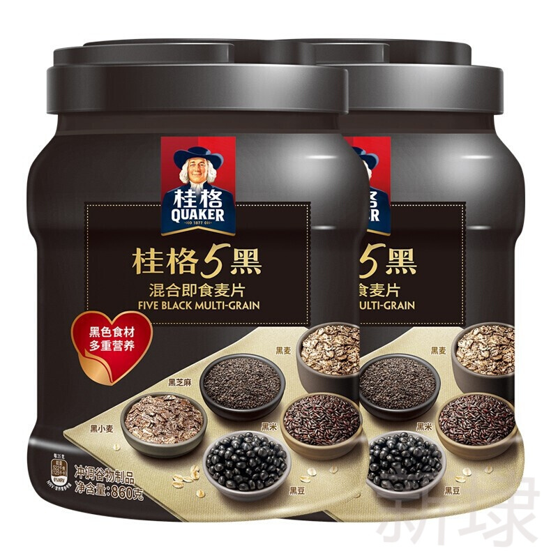 桂格 q5黑燕麦片 860g*2罐