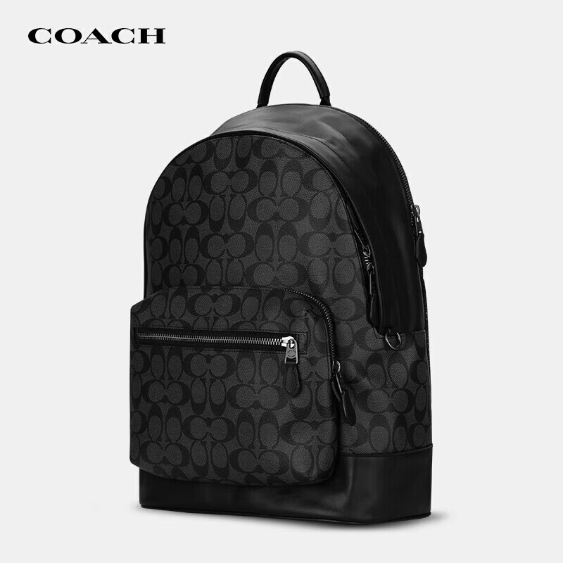 蔻驰(coach)男士双肩包 经典标志百搭商务通勤耐用大容量背包双肩包