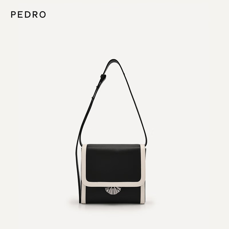 pedro手提包24春季新款女包拼色宽肩带单肩腋下包pw2-75060093 黑色 s