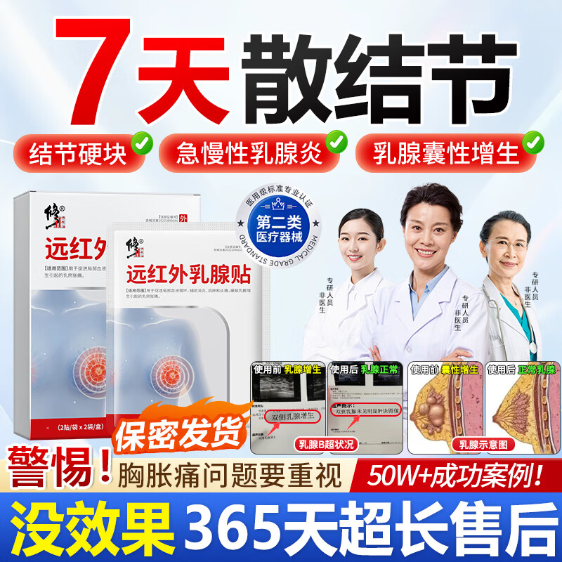 修正遠(yuǎn)紅外貼乳腺結(jié)節(jié)女性乳房脹痛胸部增生結(jié)硬塊疏通囊腫CQG1 100%好評(píng)【3盒斷根裝】乳腺炎癥半年以上