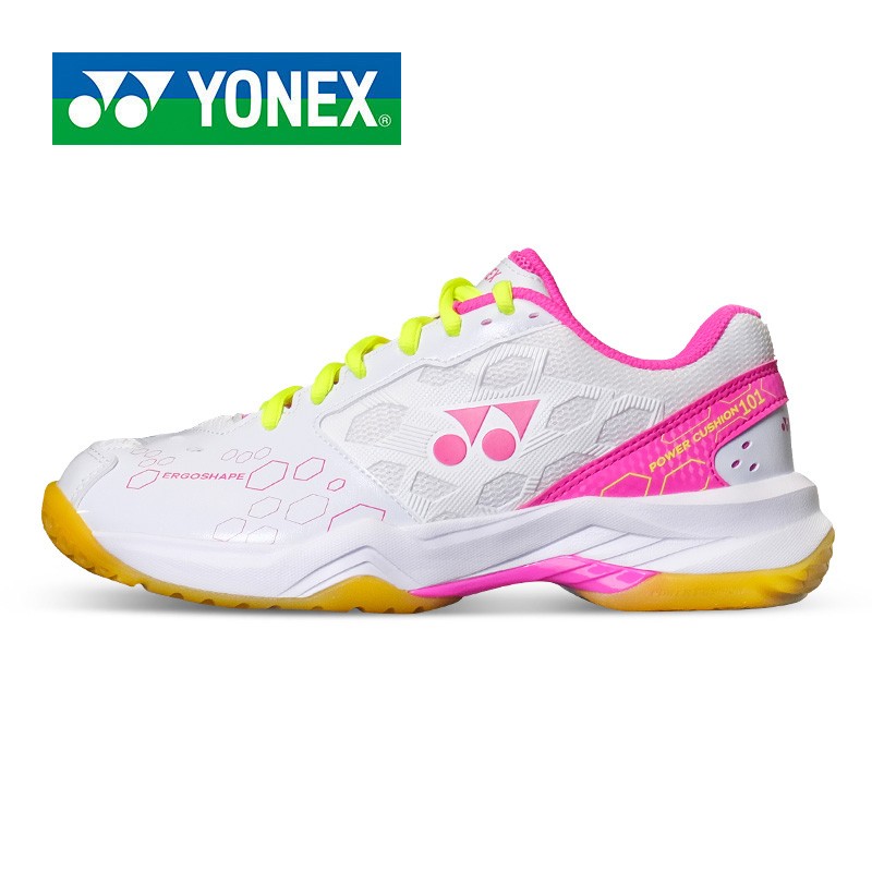YONEX尤尼克斯羽毛球鞋男女超轻透气专业运动鞋yy 白粉 37